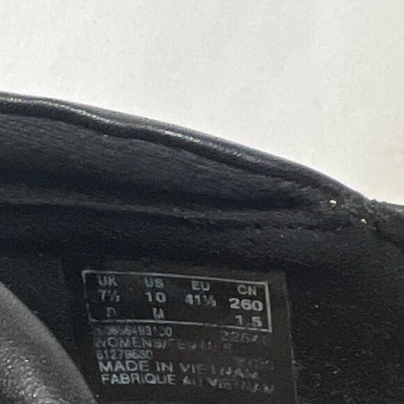 Clarks Black Leather Flats Size 10 - Picture 6 of 9